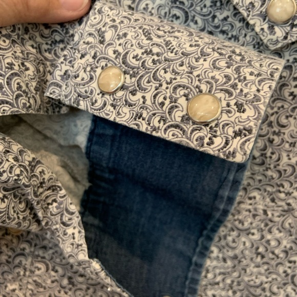 Mens Custom Pink Floyd Western Pearl Snap Band Shirt Sz M - Picture 8 of 9